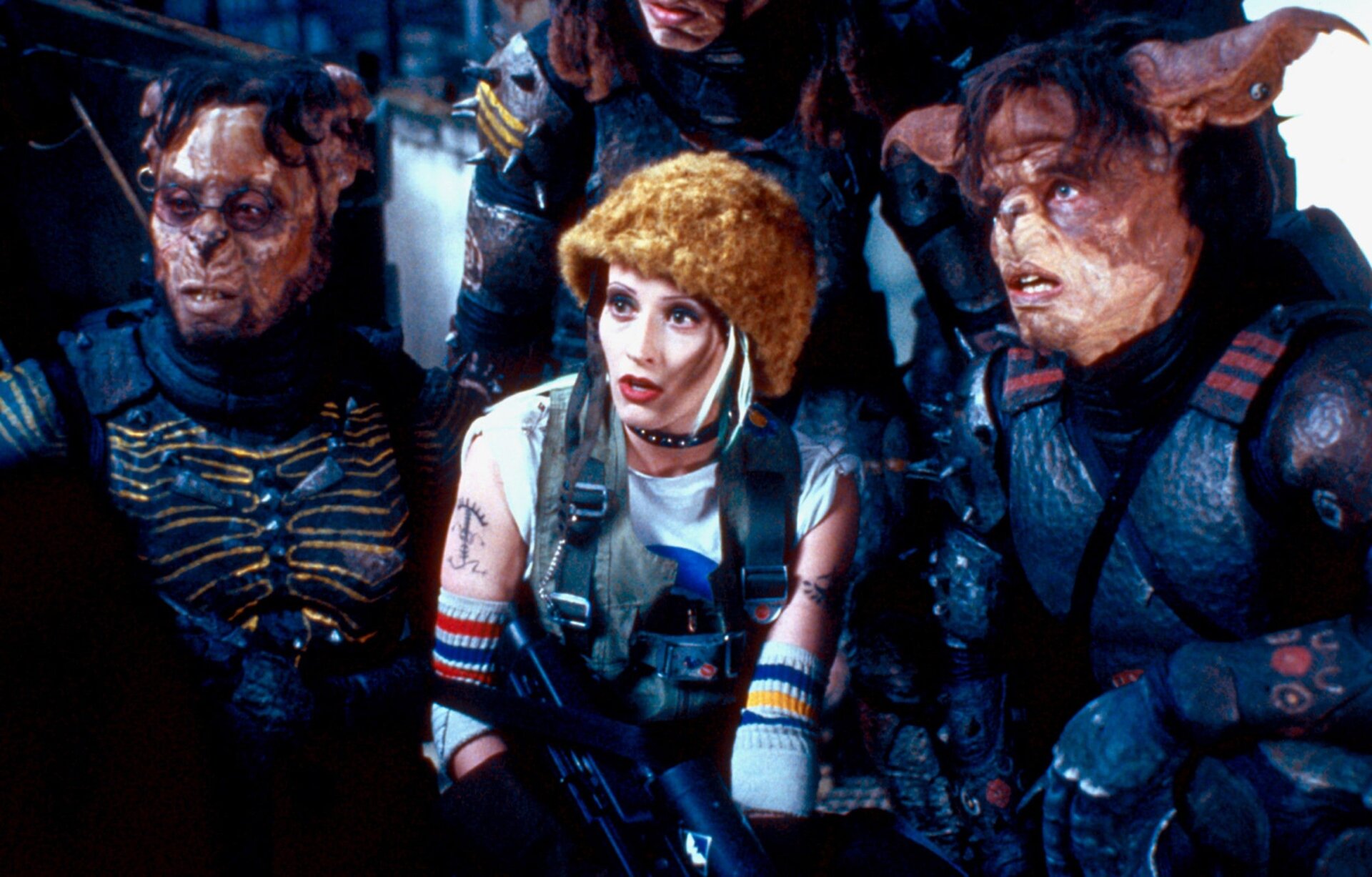 Lori Petty in the outrageous Tank Girl.
