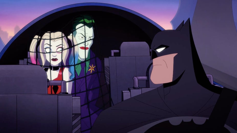 Harley and the Joker being detained because what else is one supposed to do with them?