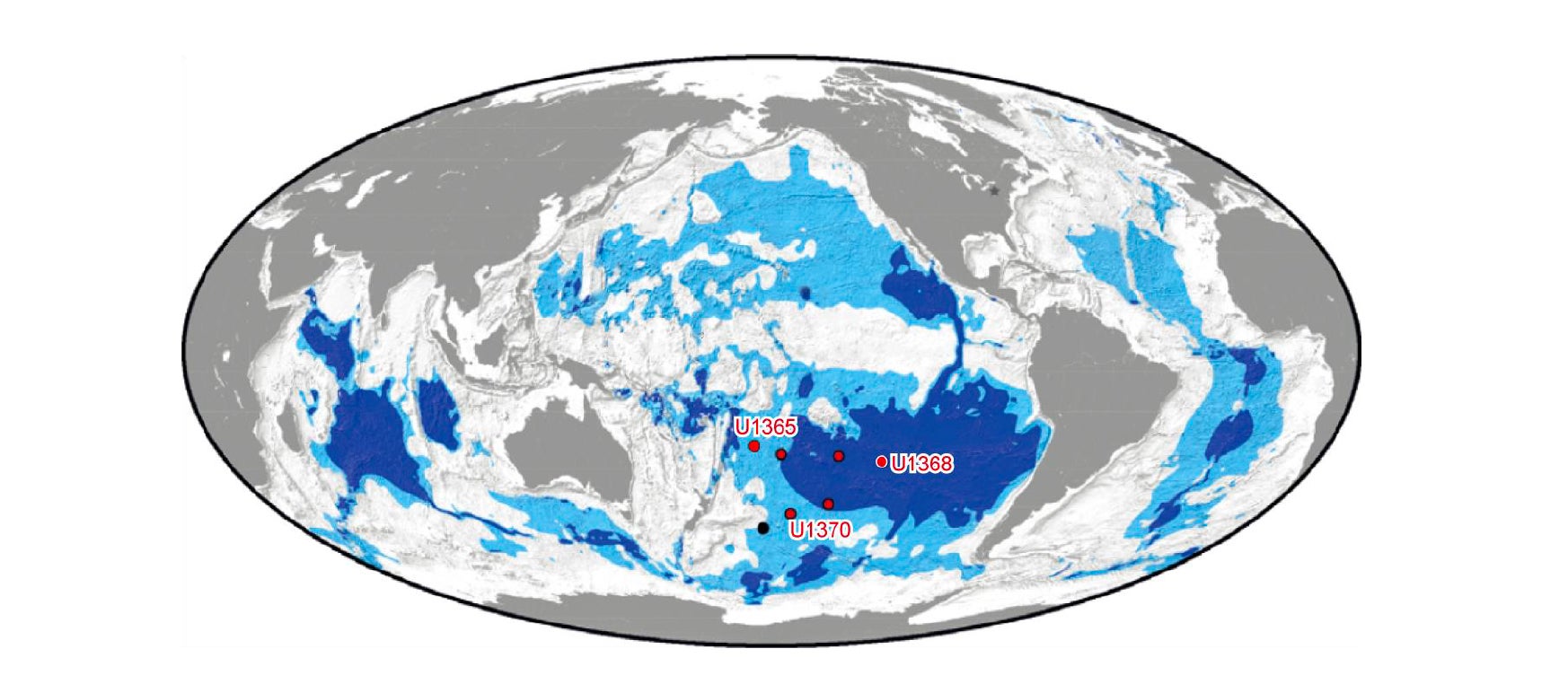 Map showing locations of sampling sites.