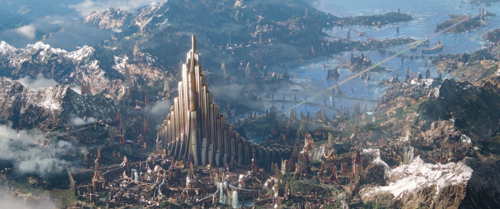Asgard as it appears in Thor: Ragnarok, before, well, you know.