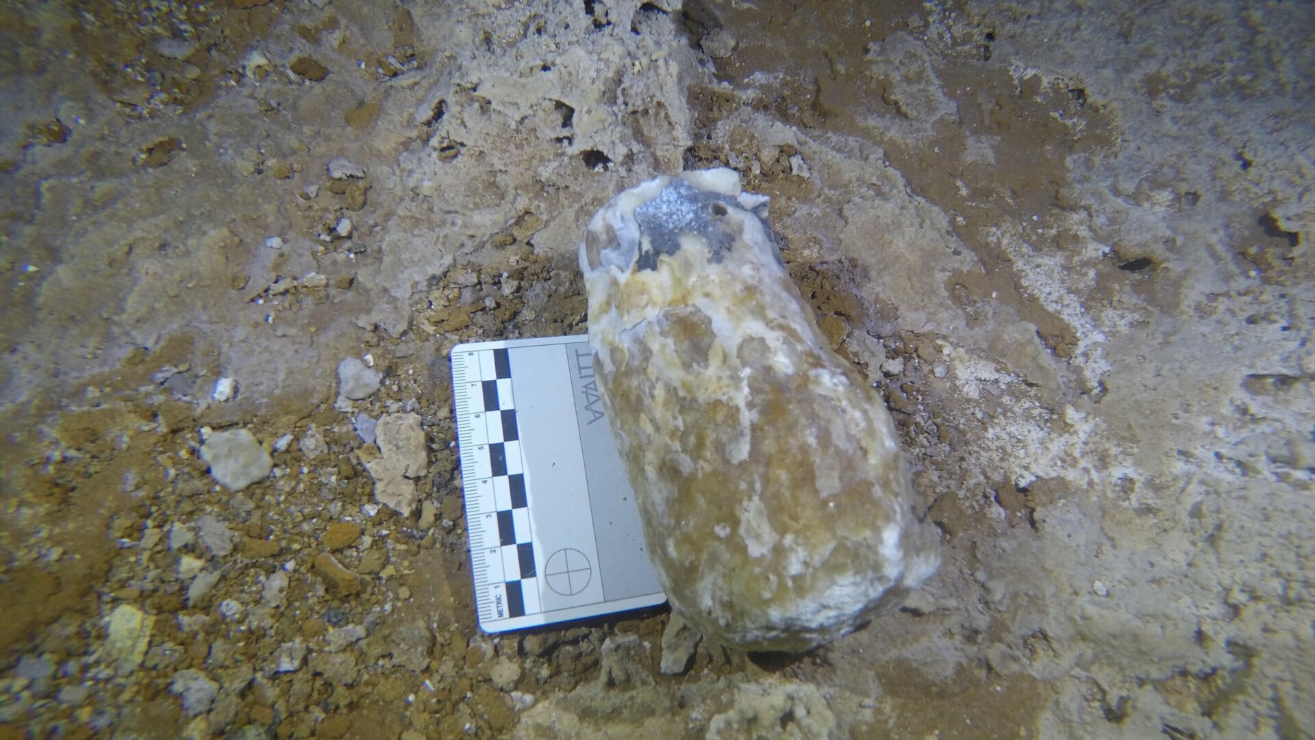 A stalactite fashioned into a hammer. 