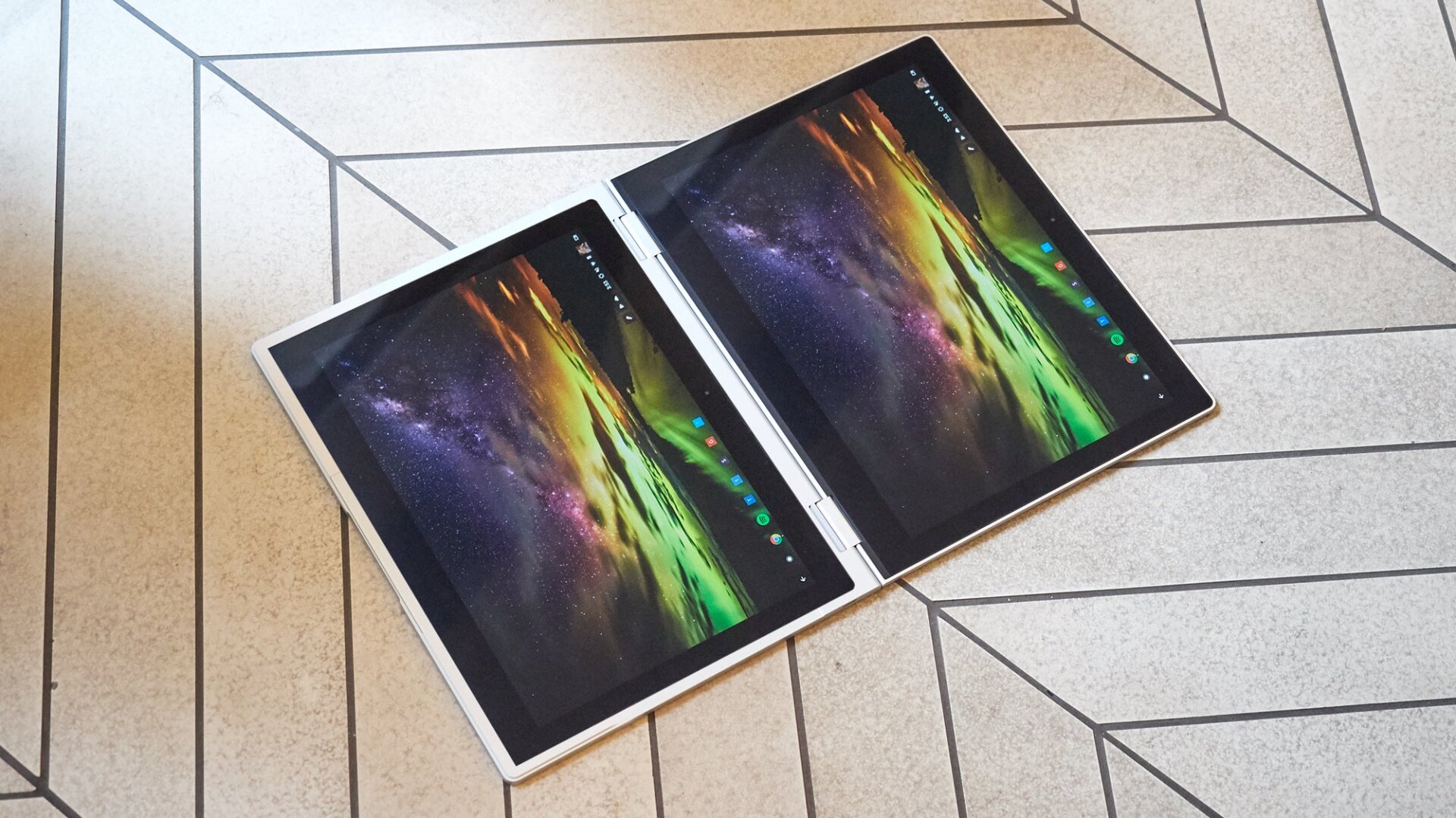 This is just a Pixelbook with two screens, and not quite what the rumored device would be. But we can dream.