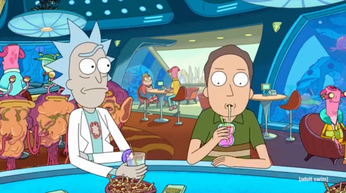Rick and Jerry bond in this episode, sorta.