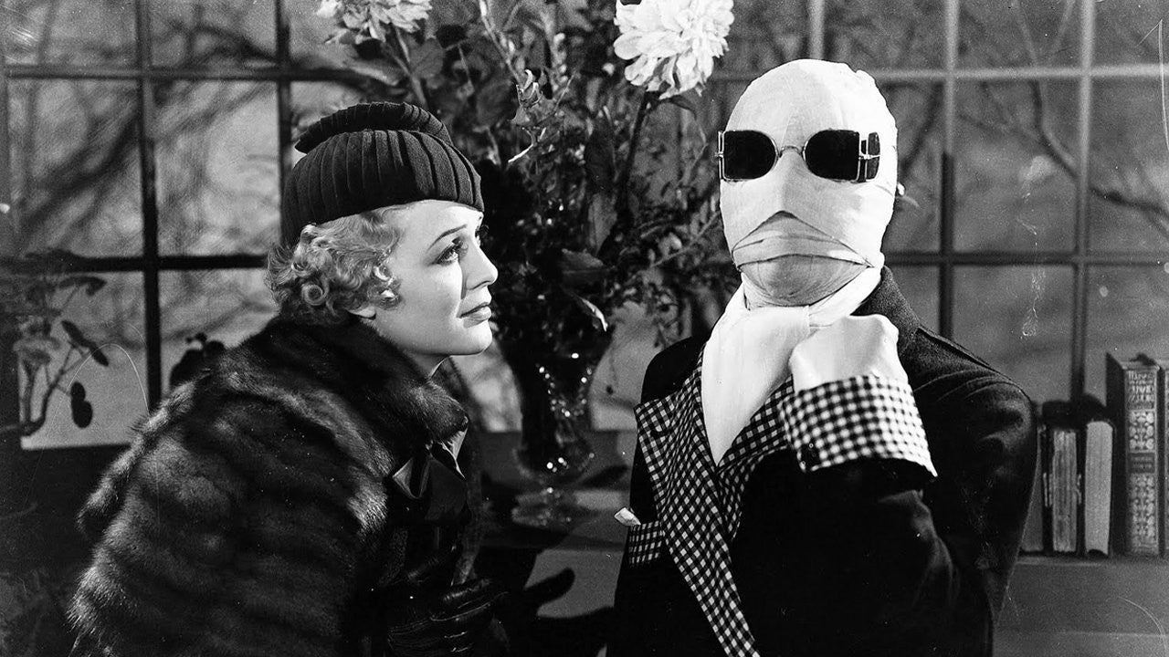 The invisible man and a friend looking quite extravagant.