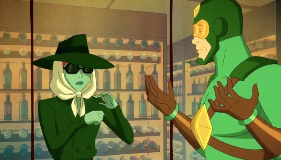 Ivy wearing a disguise so no one realizes she’s dating Kite Man.