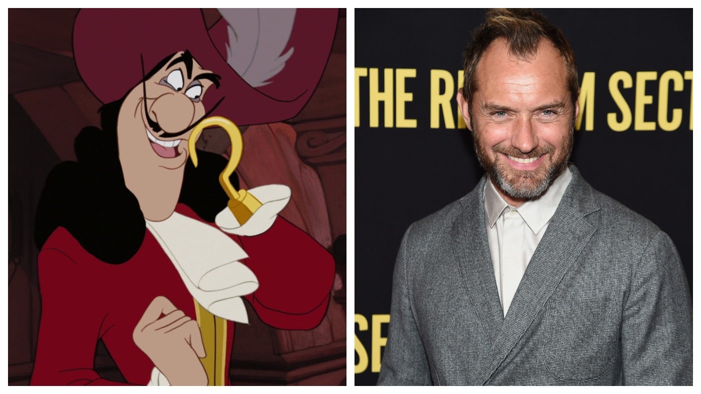 Jude Law (right) may be playing Captain Hook in Disney’s new live-action remake.