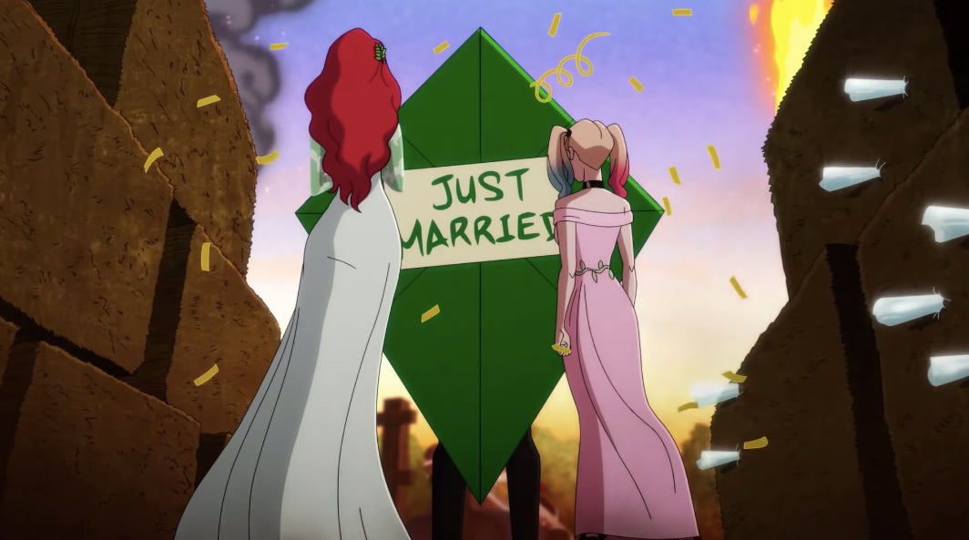 Kite Man flying away from his botched wedding.