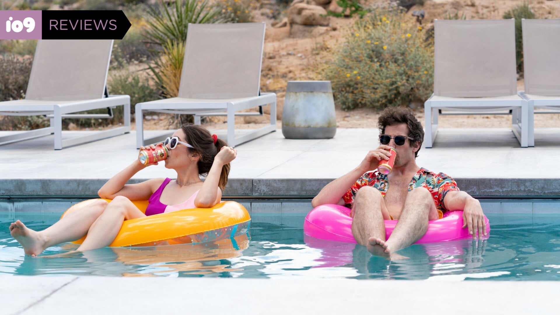 Crack a beer, jump in the pool, and stream Palm Springs this weekend.
