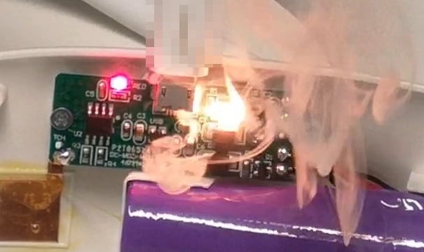 Here’s a photo captured by researchers at Xuanwu showing what a charging brick infected with BadPower can do to a connected device. 