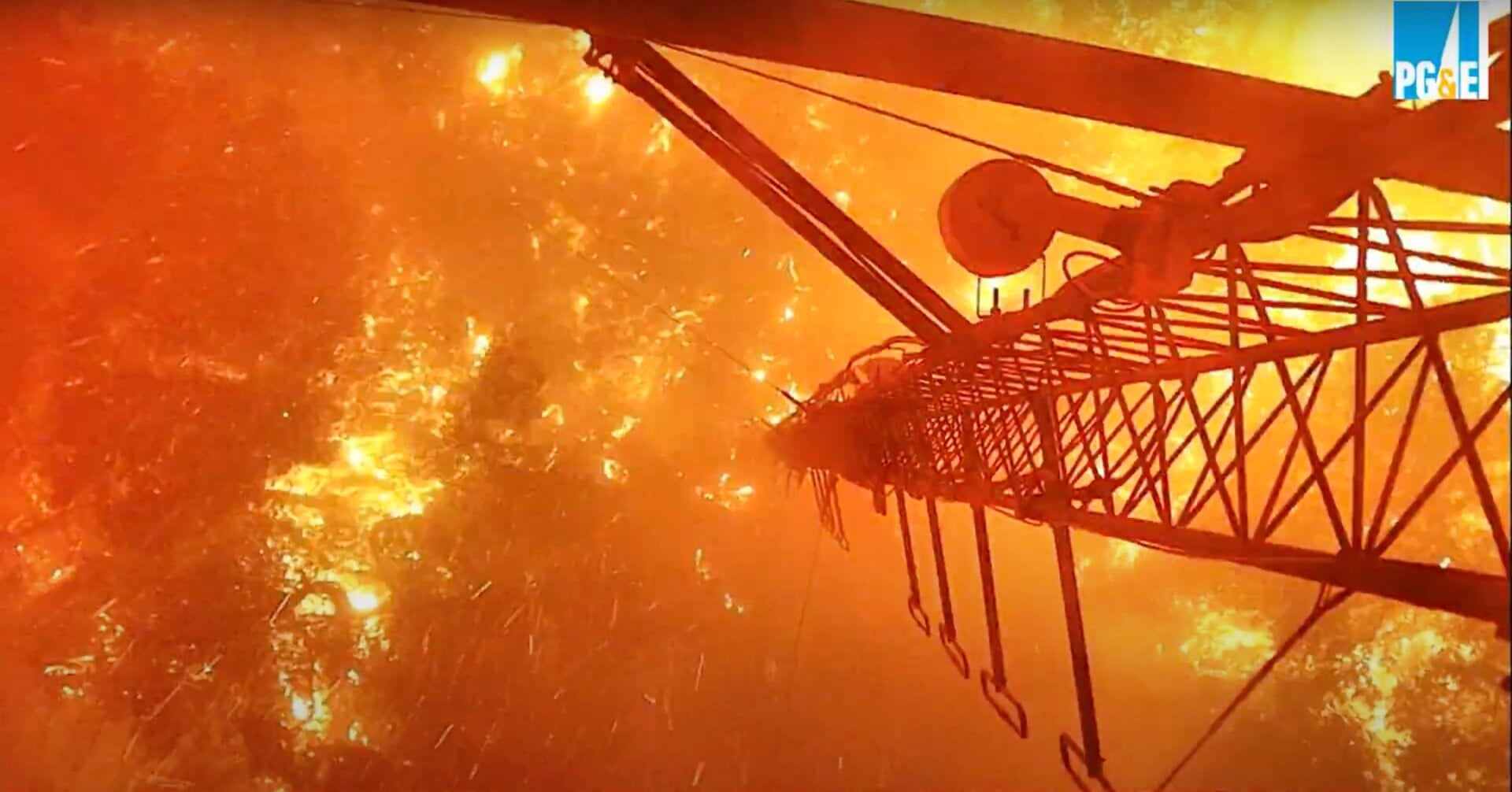 The last image from the Bonny Doon camera before the CZU August Lightning Complex fire overran it completely.