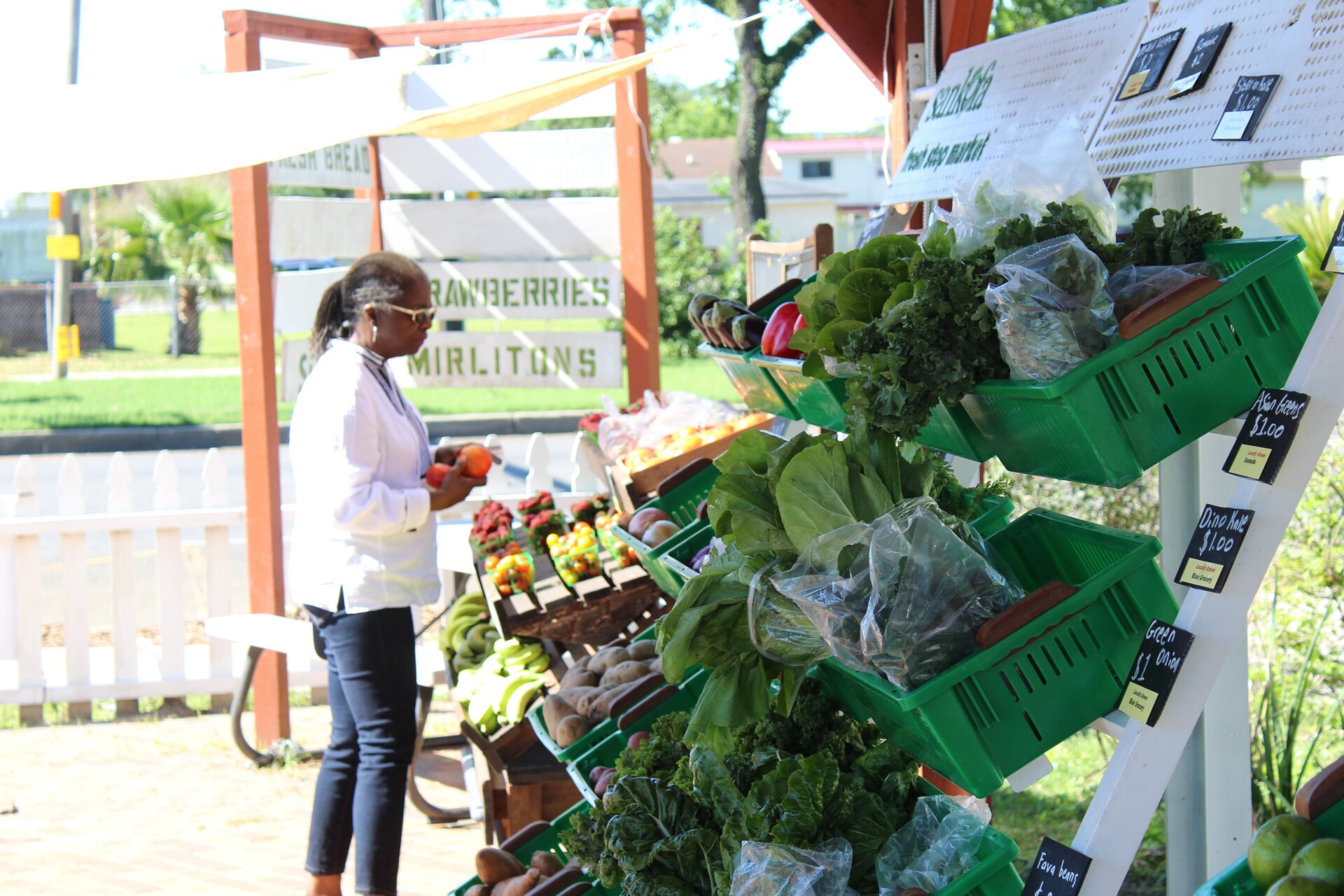 Elaine Proctor, a resident of the Lower Ninth Ward, shops at the Fresh Stop Market that Sankofa runs on Claude Avenue.
