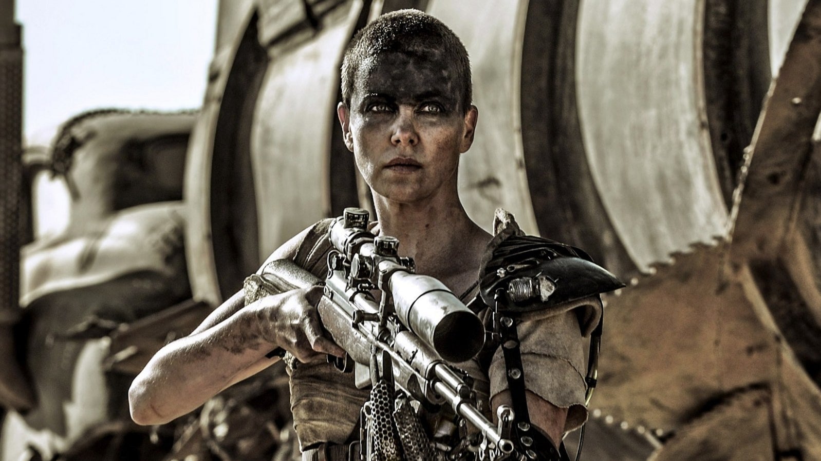 Charlize Theron as Furiosa.