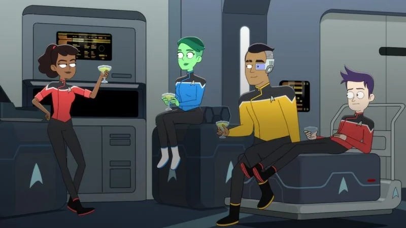 Our new Ensign friends make good use of the replicator.