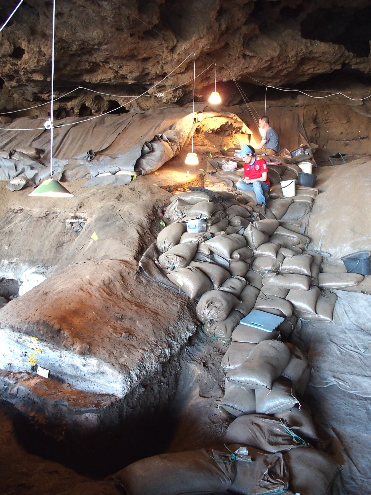 Excavations at Border Cave.