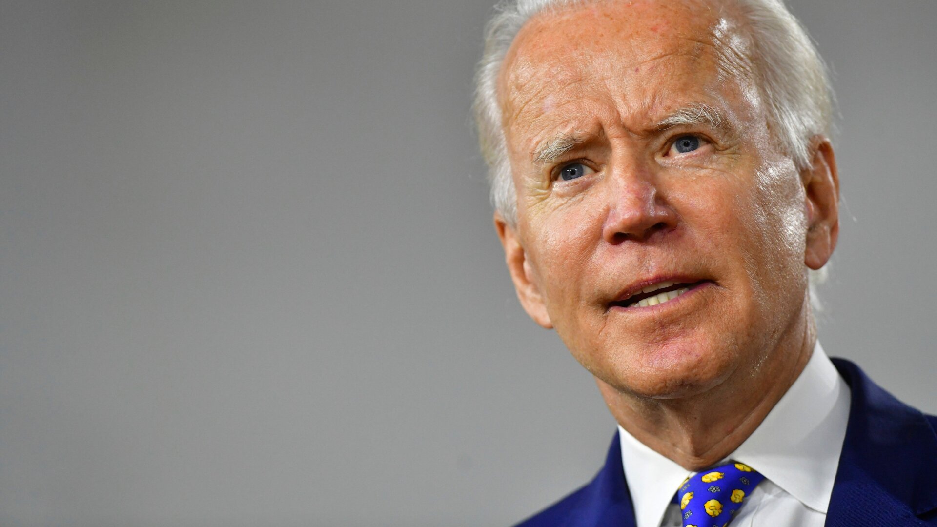 Former Vice President Joe Biden delivers a speech at the William Hicks Anderson Community Center, on July 28, 2020 in Wilmington, Delaware.