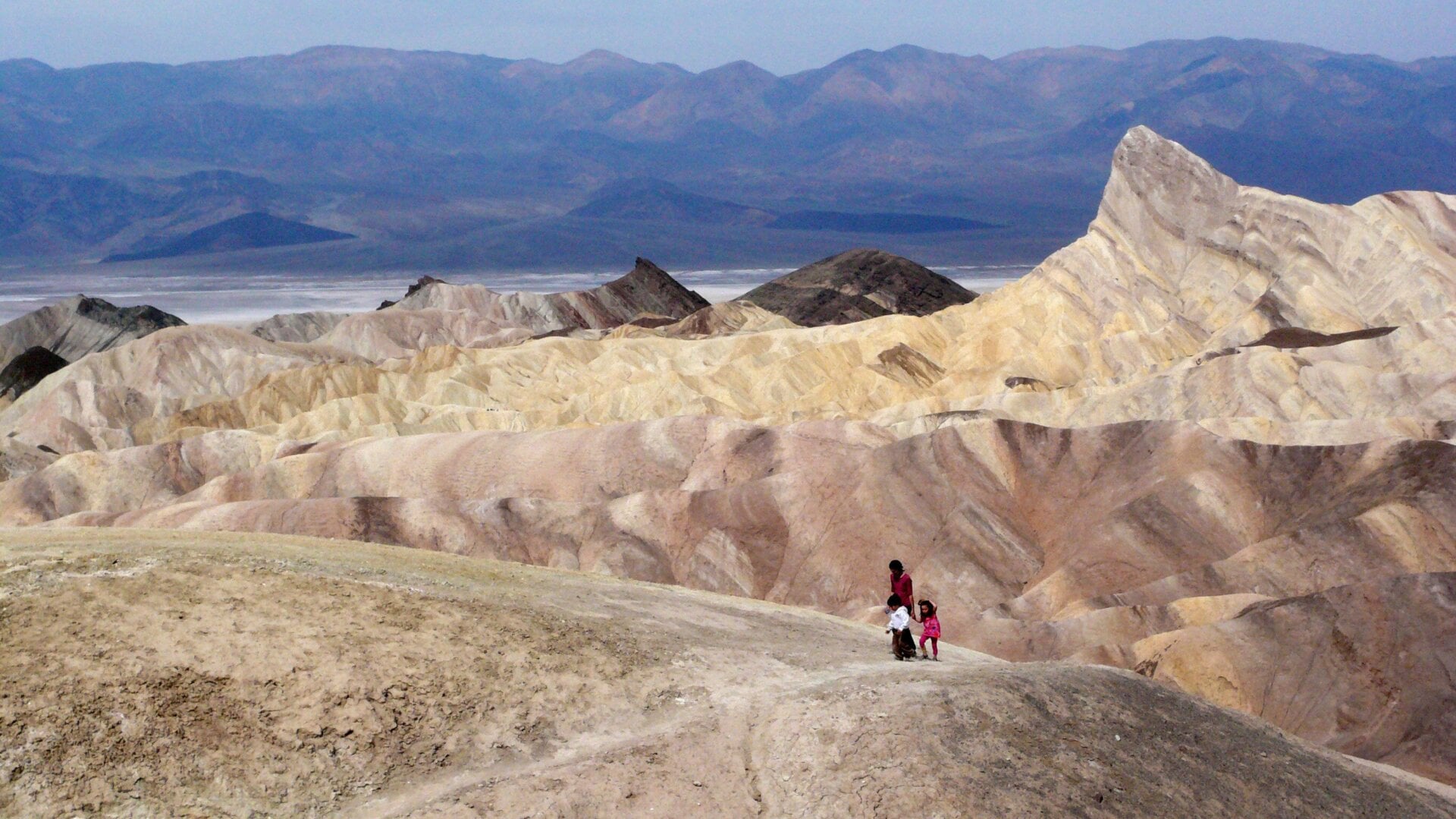 Hikers in Death Valley. Which no thank you.