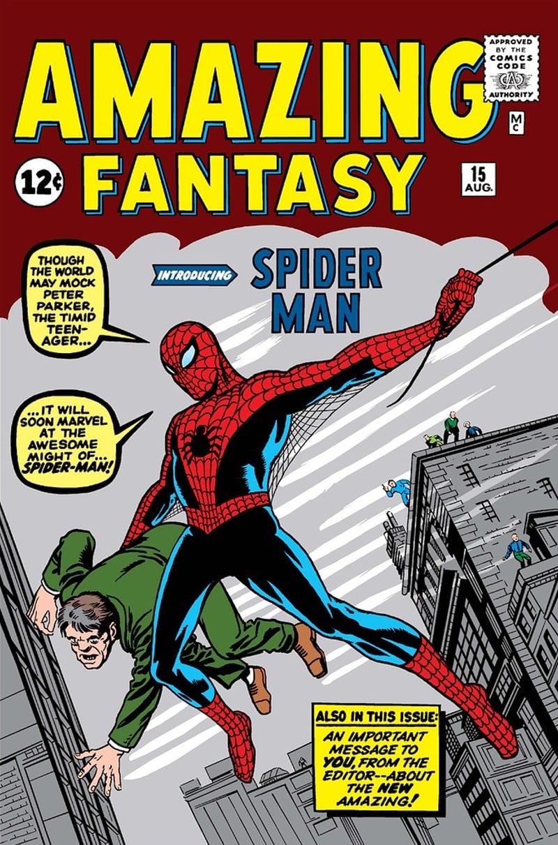 The full cover to the retitled Amazing Fantasy #15—ultimately the last issue of the series, in spite of Spider-Man’s success. The Amazing Spider-Man would kick off just seven months later.