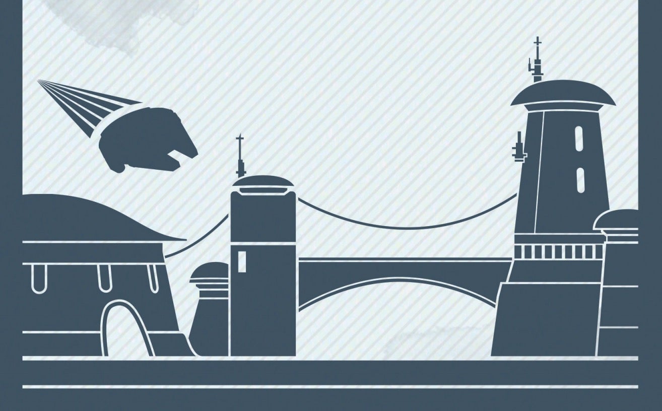 A crop from the cover of Star Wars: Galaxy’s Edge - Traveler’s Guide to Batuu.