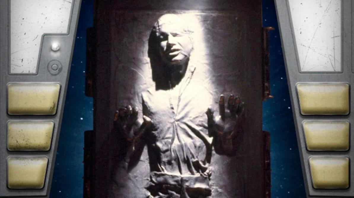 A crop of Han Solo in Carbonite white base. I need at least 10,000 of these.