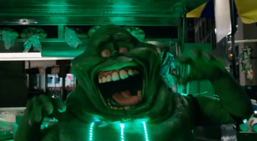 Slimer caught snacking in 2016's Ghostbusters: Answer the Call.