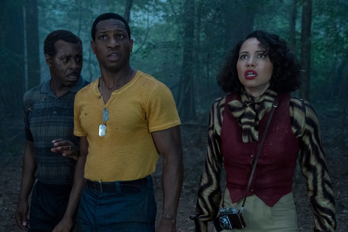 George, Atticus, and Leti realizing they’re not alone in the woods.