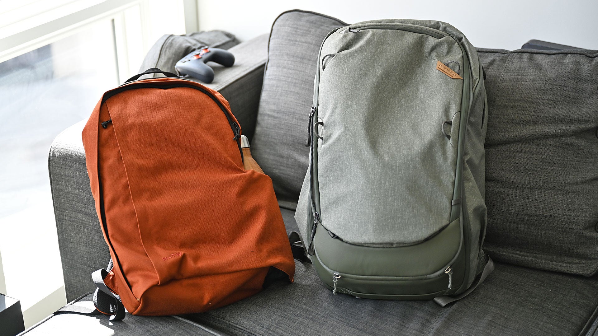Here is a size comparison of the 21 liter version of the MTW Backpack next to my much larger 45 liter Peak Design Travel Backpack, which I really like, but is a bit too big to use on a daily basis. 