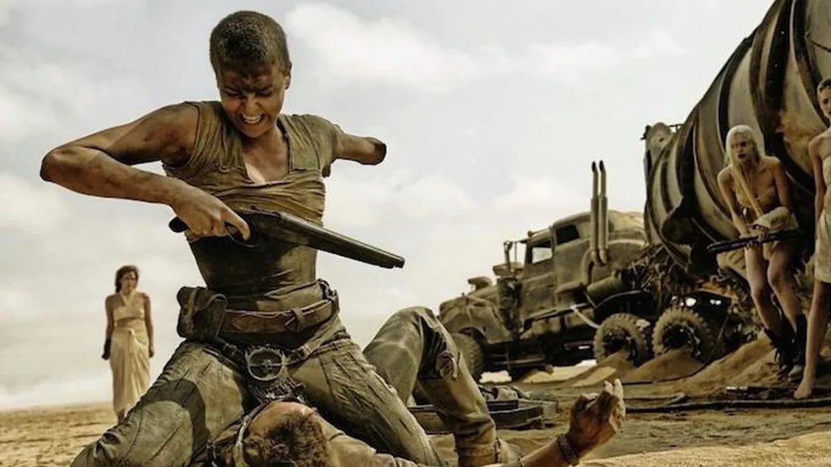 Furiosa in Mad Max: Fury Road.