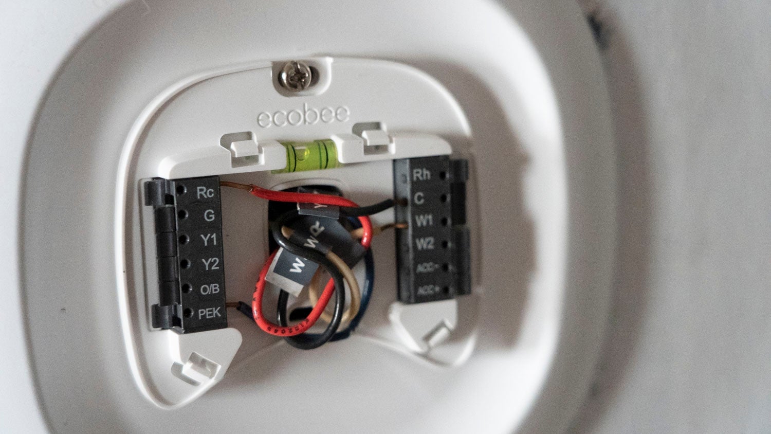 Ecobee provides lots of tiny labels. That PEK wire was originally the Y1 wired until I connected the power adapter inside my air handler/furnace.