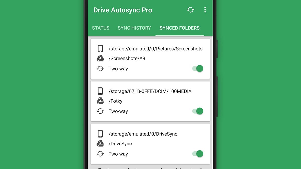 Autosync is one of the third-party backup options on Android.