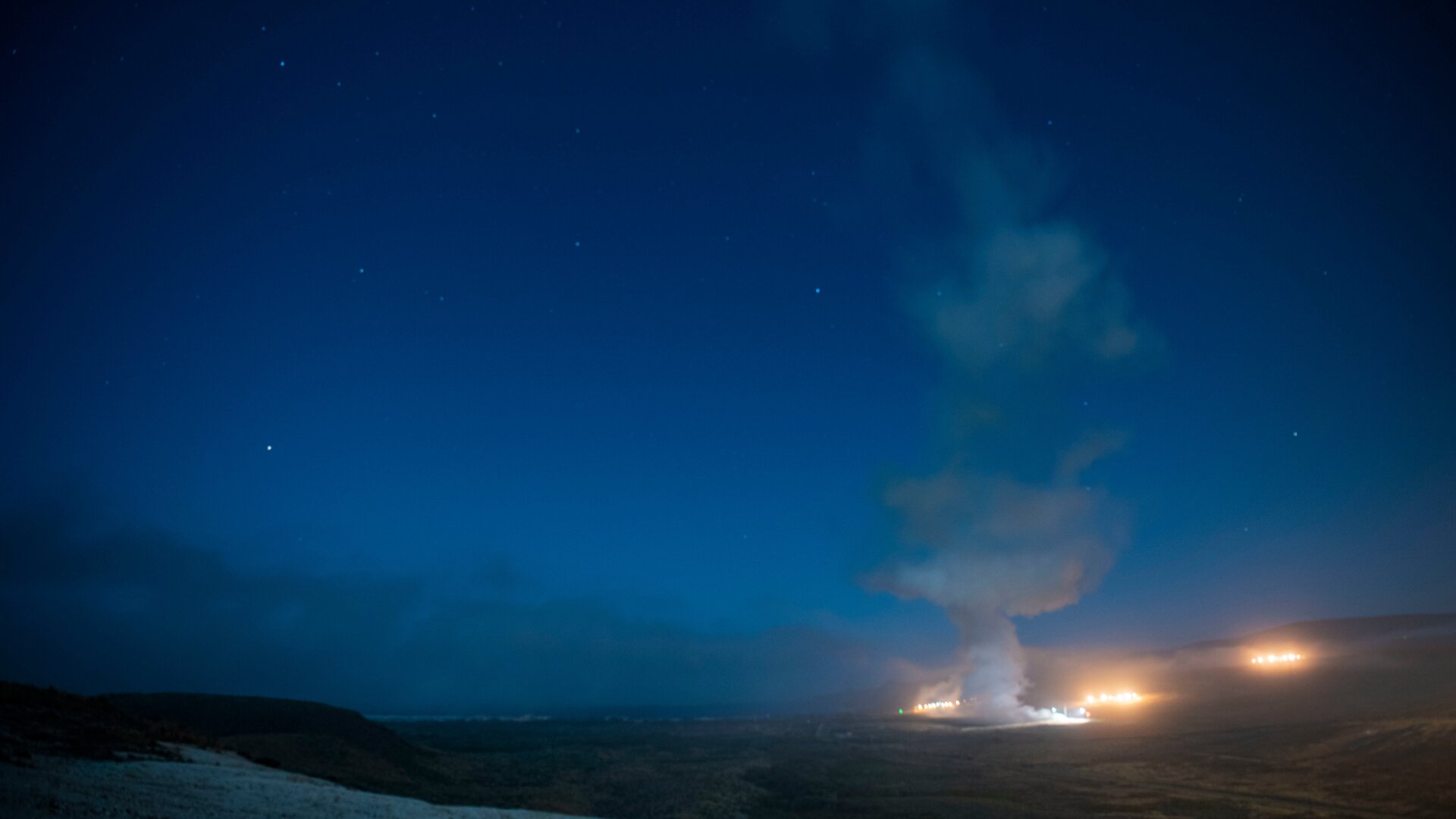 Minuteman III intercontinental ballistic missile launches during a test at 12:21 a.m. PT on August 4, 2020, at Vandenberg Air Force Base in California.