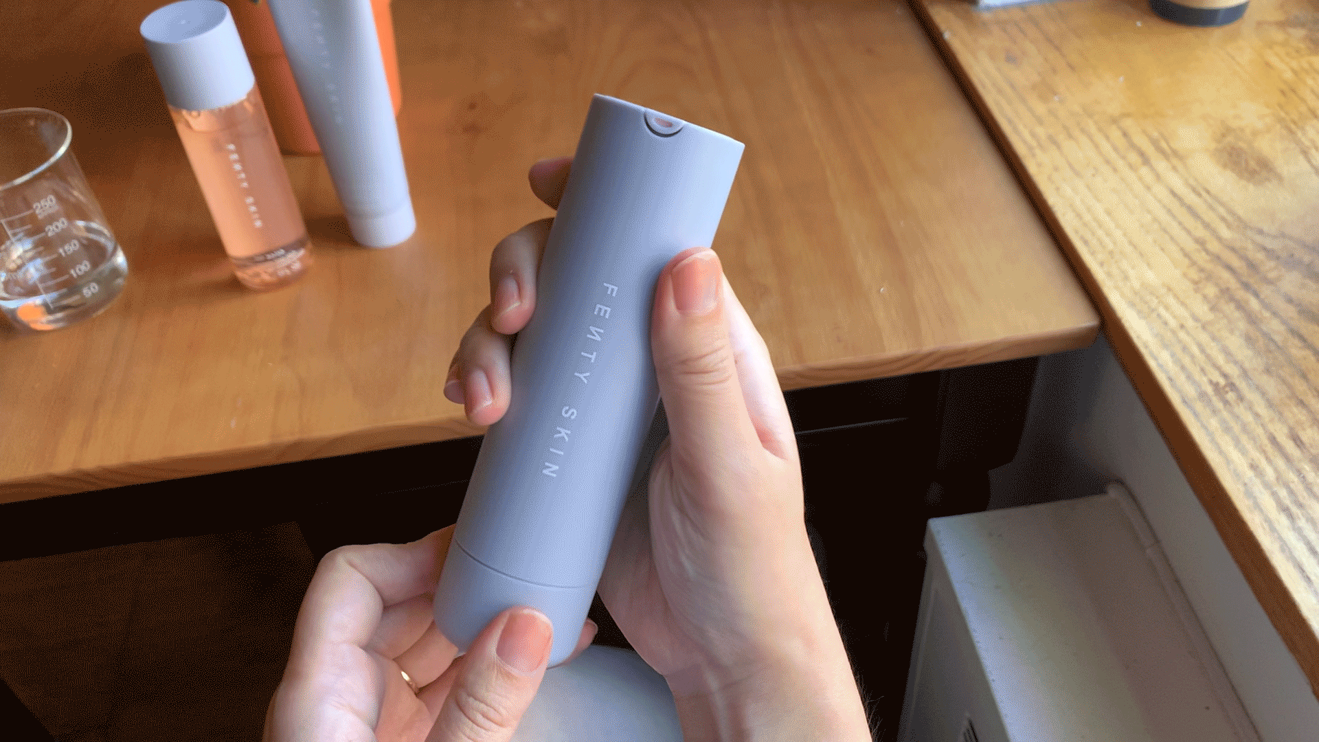 Hydra Vizor, the face lotion and sunscreen combo from Fenty Skin, features a refillable cartridge.