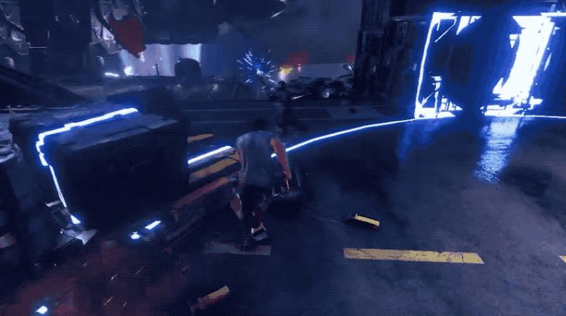 Thor pounding the hell out of a human Beekeeper soldier and a robotic synthod.