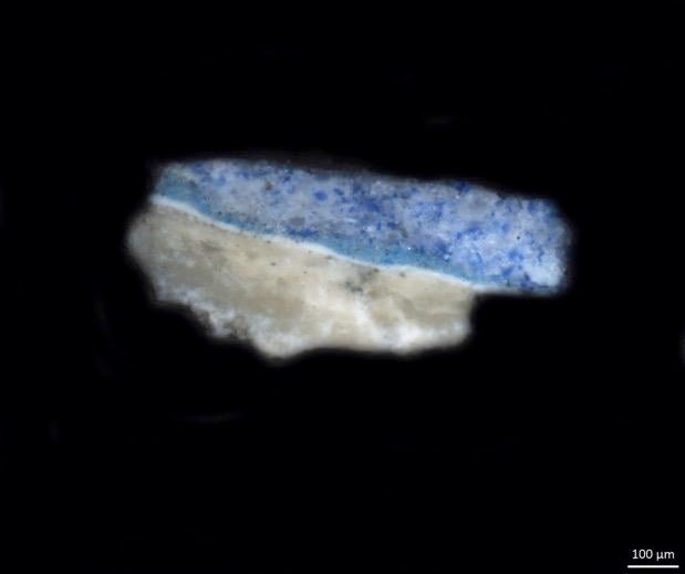 A sample of paint from Leonardo da Vinci’s “The Last Supper.” This sample is currently being analyzed at the ESRF.