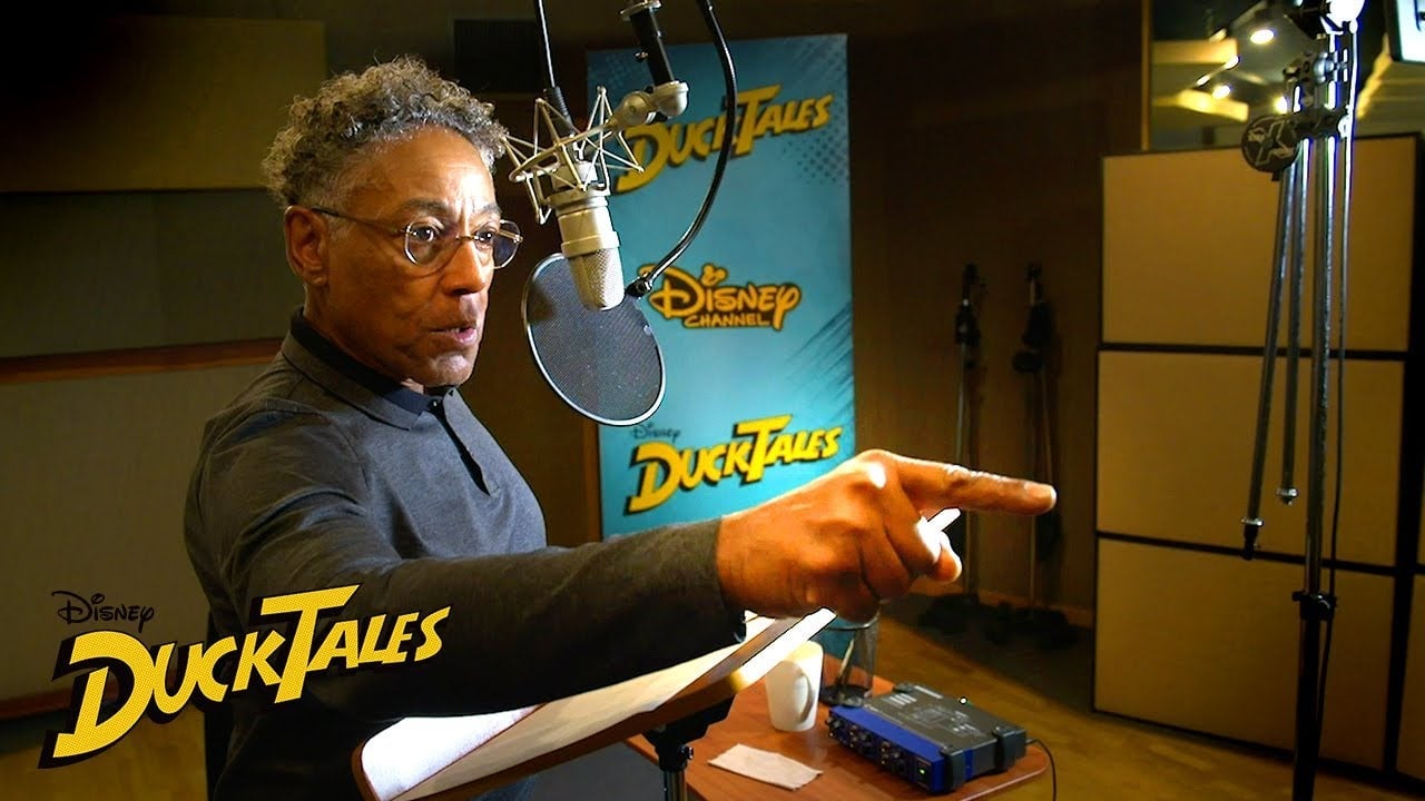 Giancarlo Esposito recording for DuckTales.
