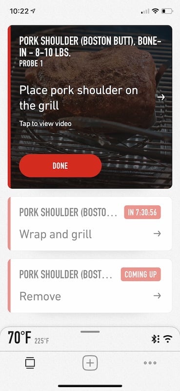 Weber Connect offers a wide variety of preset “cook programs,” which walk you through the process of smoking or grilling different cuts of meats.