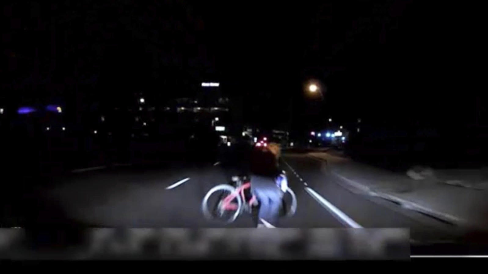 Dashcam footage taken moments before Elaine Herzberg was struck by the self-driving car.