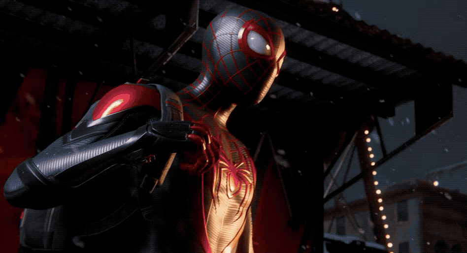 Miles sneaking into his own home.