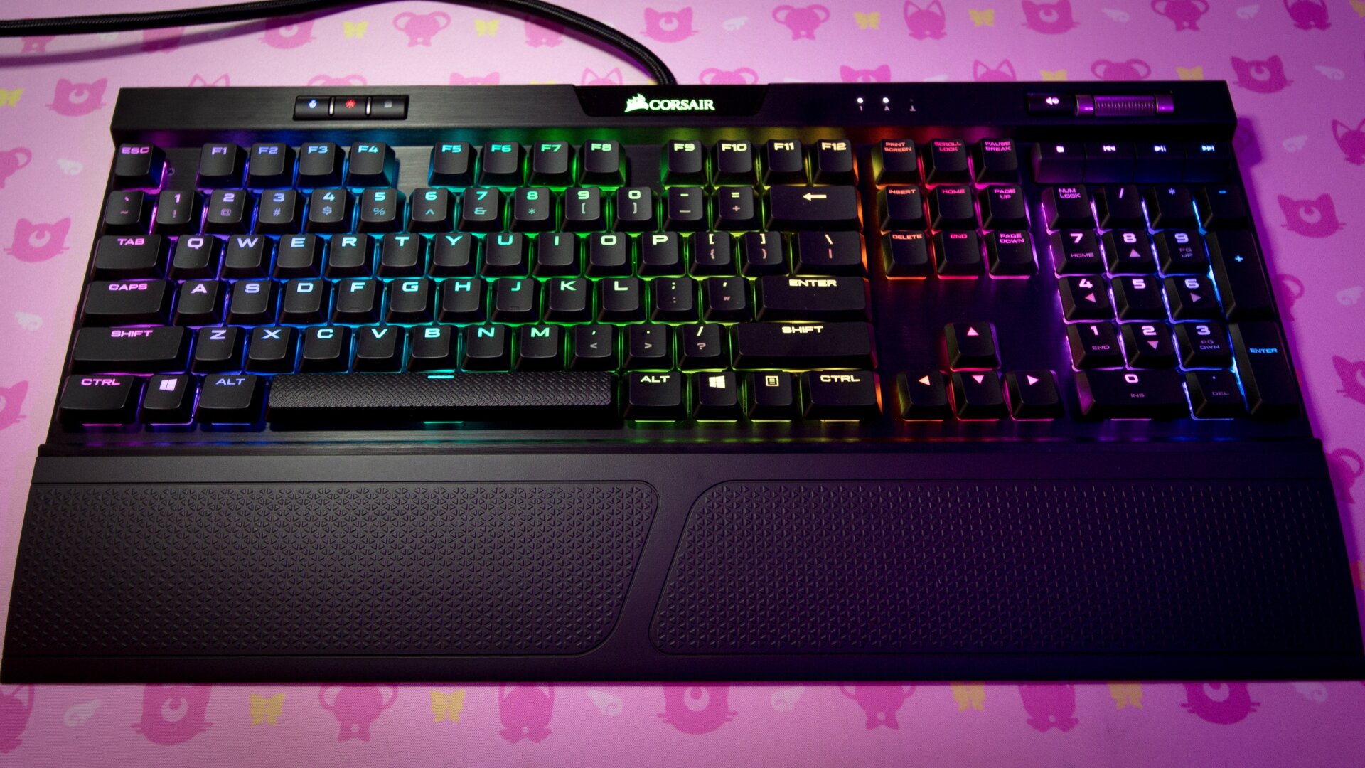 Corsair offers a low-profile mechanical keyboard for those who want to save their fingers.