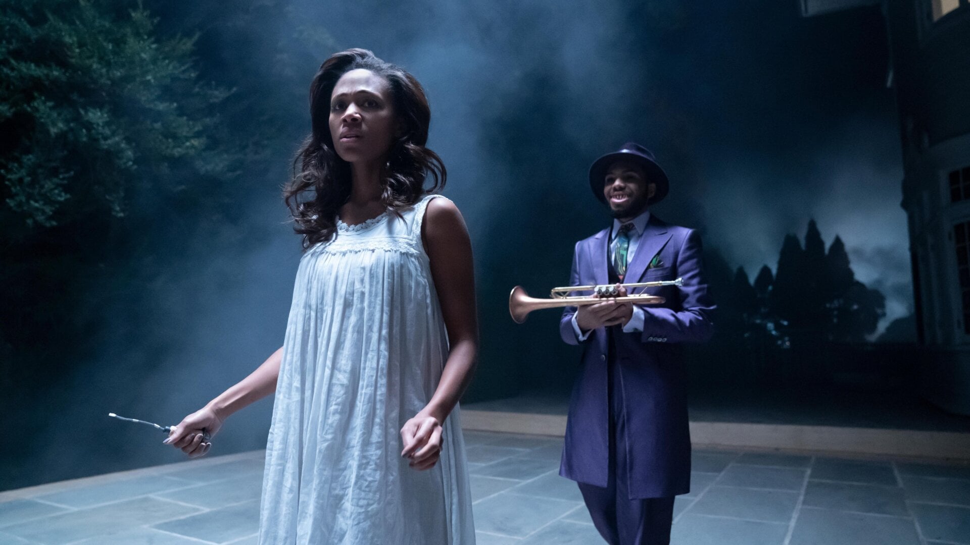A mysterious trumpeter (Anthony Harvey) delivers a message to Annie (Nicole Beharie) in “New Orleans, LA.”