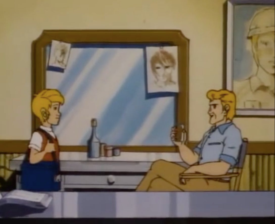 Henry (left) meets big-time movie star and bigger-time alcoholic Kurt Corwin.