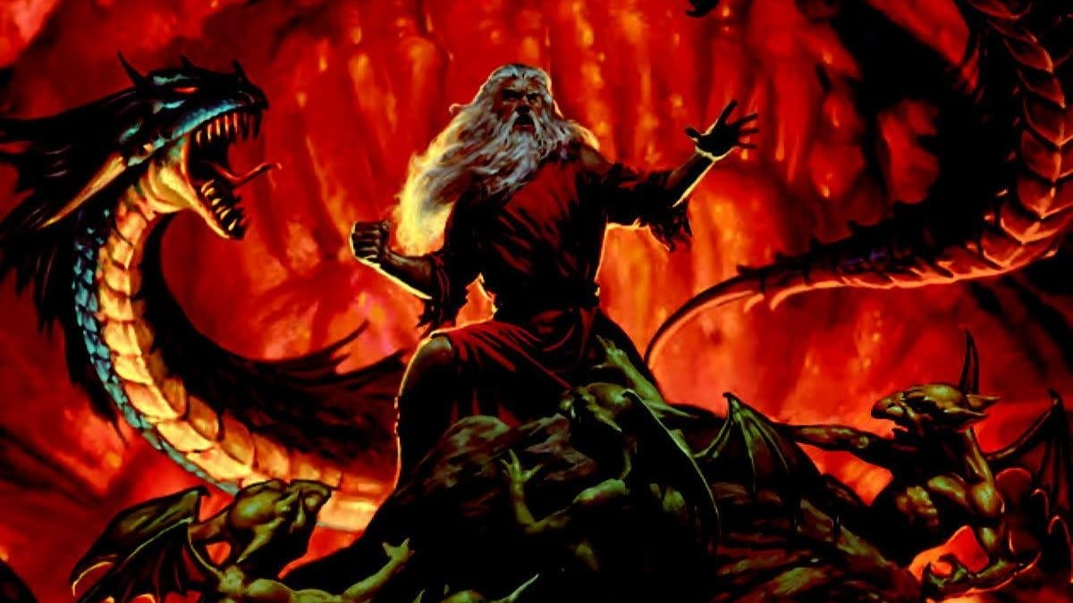 Elminster, as seen on Matt Stawicki’s cover of Ed Greenwood’s Elminster in Hell. Seriously.