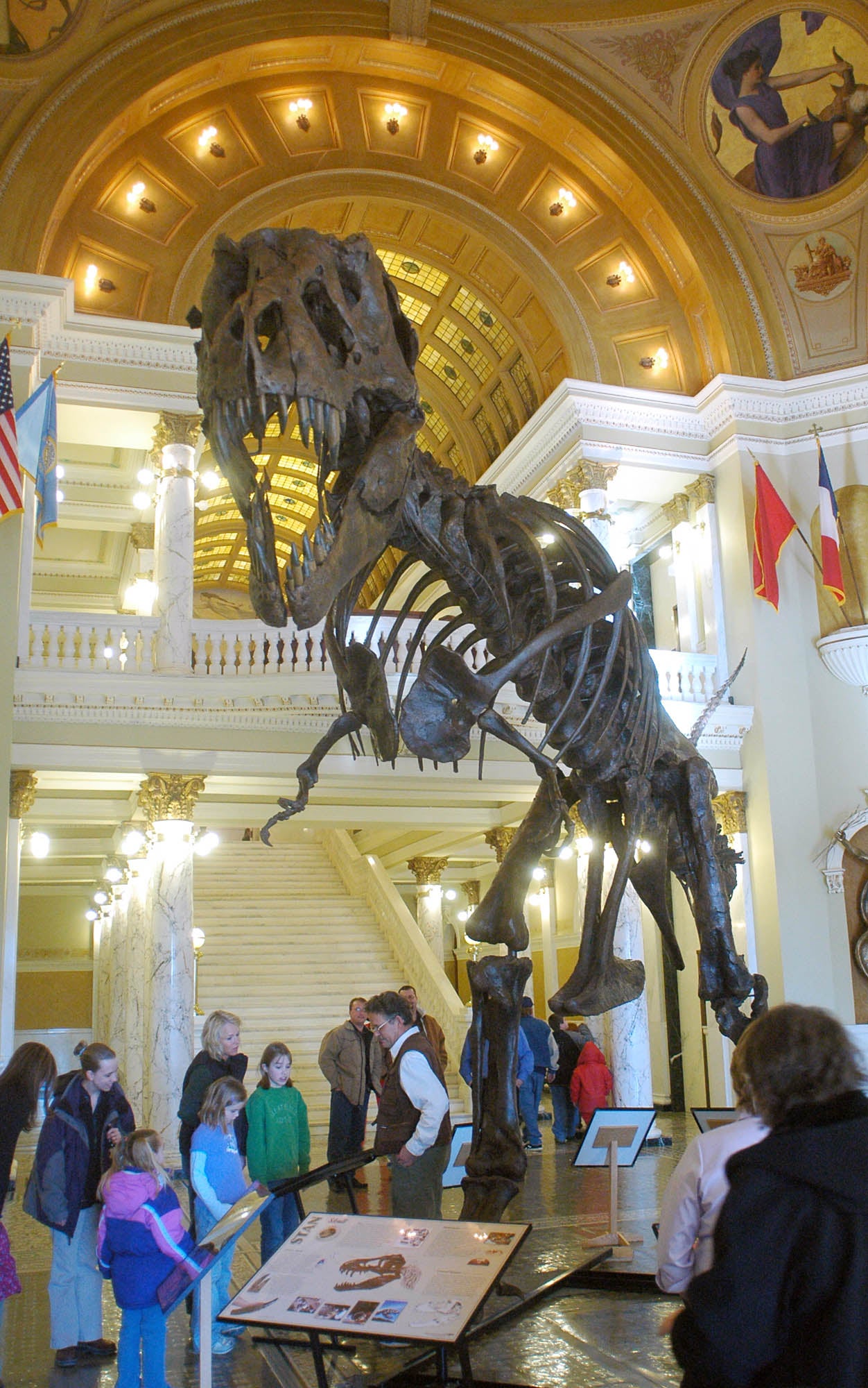 One of many Stan replicas that have been created over the years. This one’s located in the Rotunda of the State Capitol in Pierre, South Dakota. 