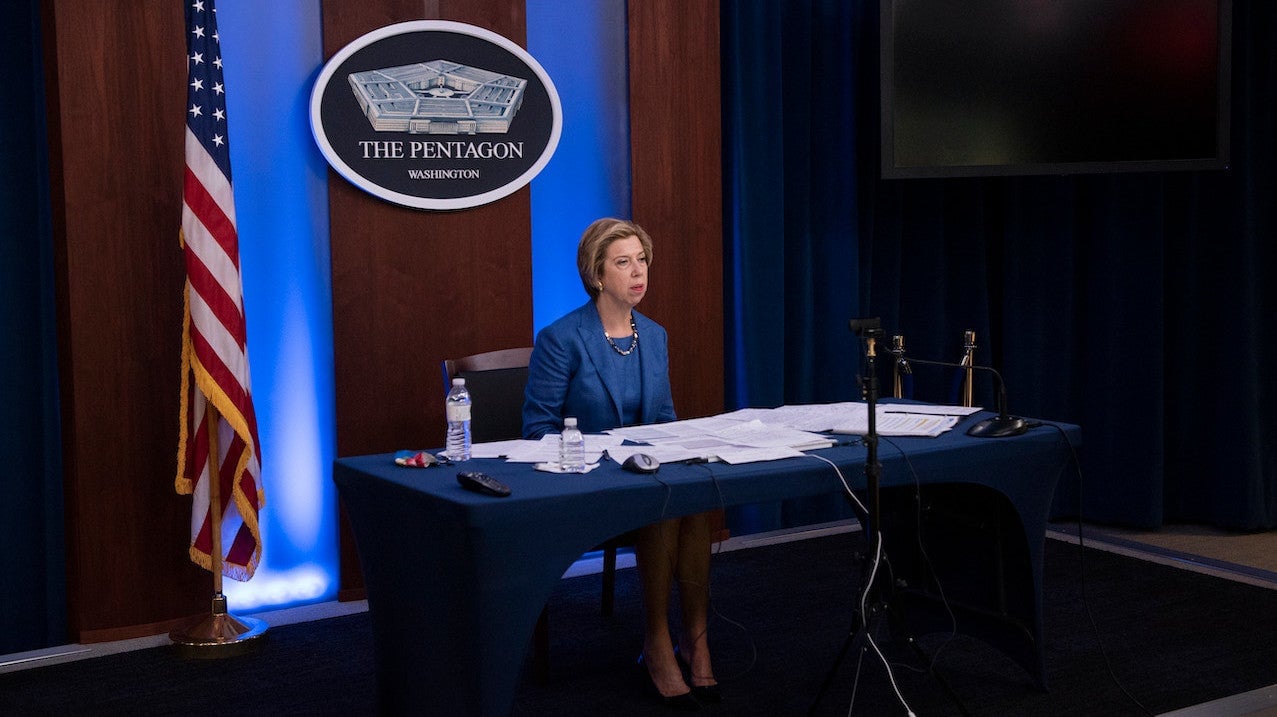 Ellen Lord, Under Secretary of Defense for Acquisition and Sustainment, at the Pentagon on September 9, 2020
