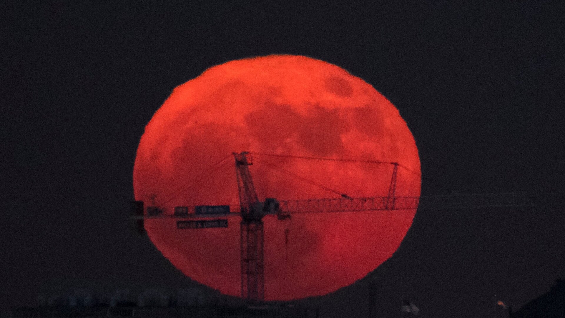 The moon over Washington, DC in December 2017.