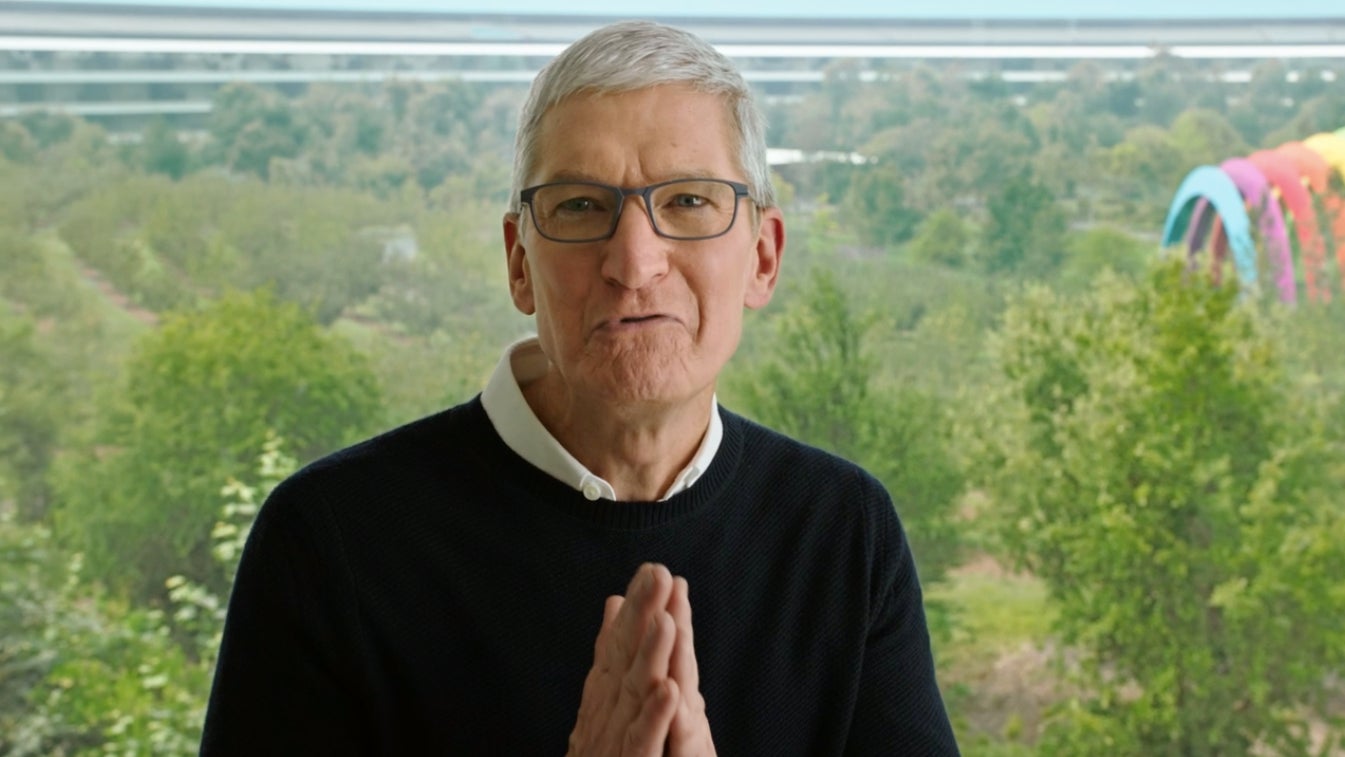 Tim Cook announcing a whole lot of updates.