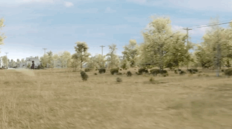 Monica Rambeau being flung across space.