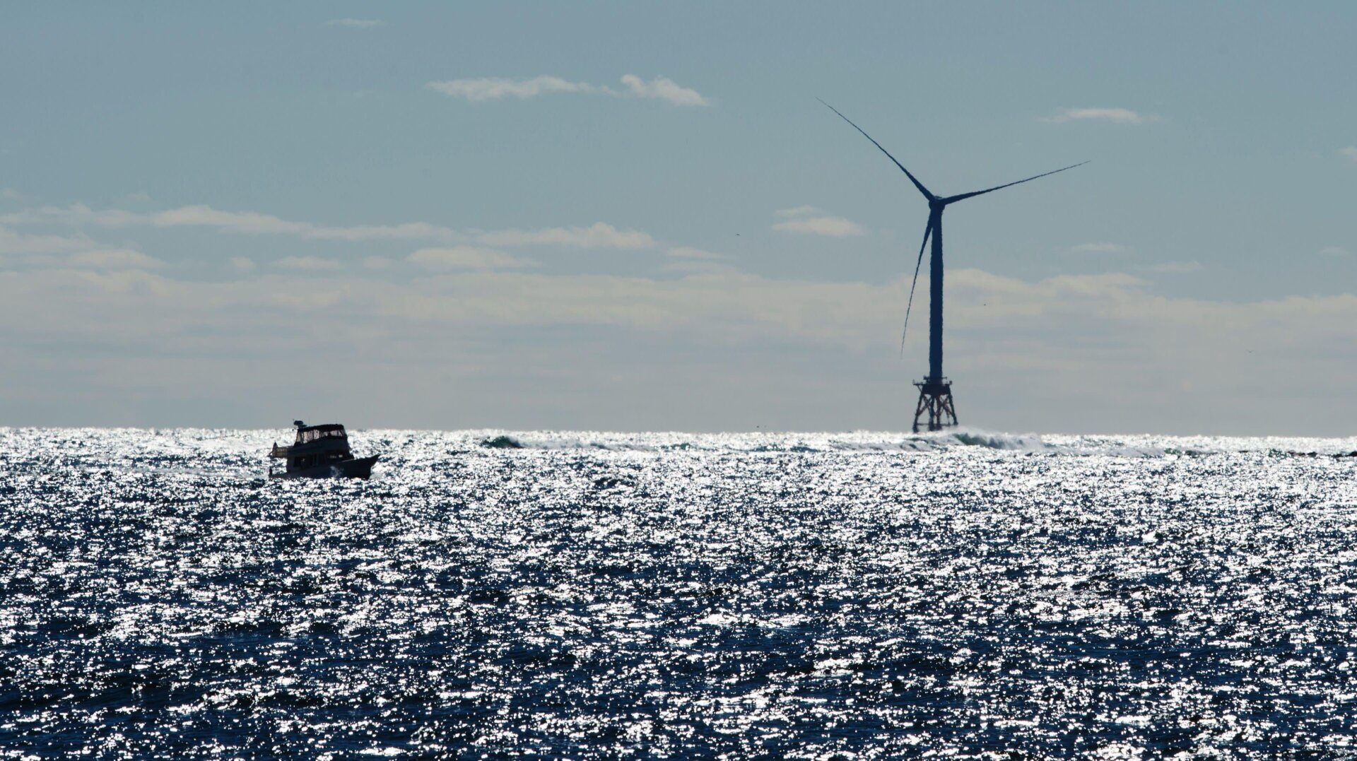 A turbine at the *sigh* only operational offshore wind farm in the U.S.