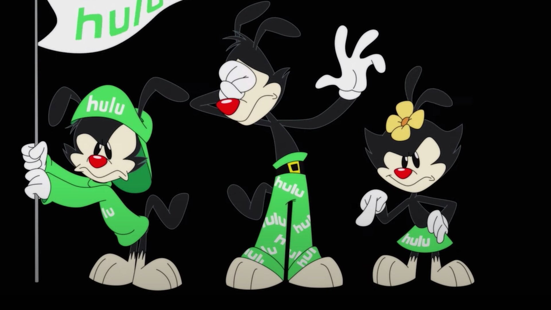 The Animaniacs “celebrate” their new streaming service overlords.