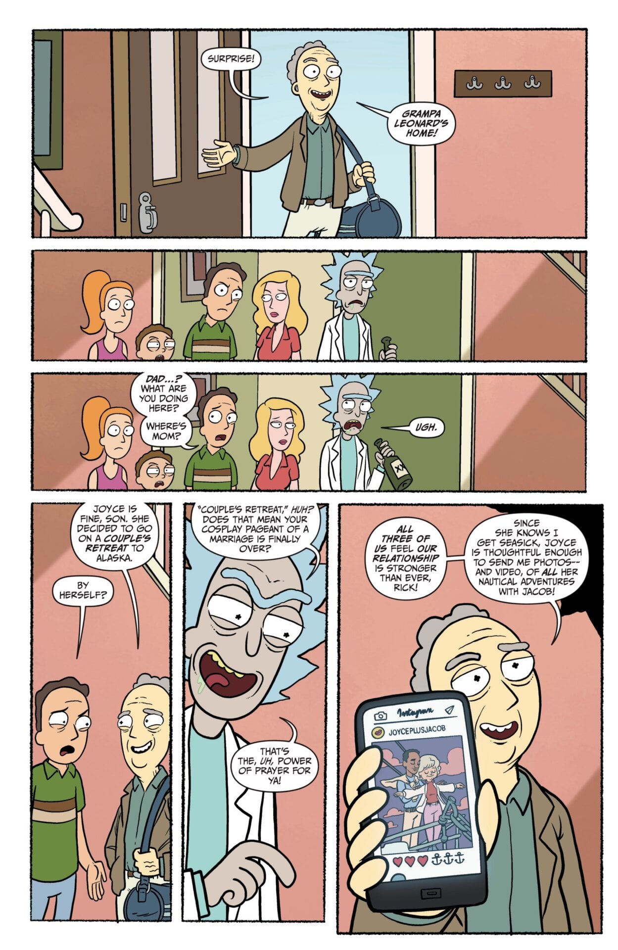 Jerry’s father Leonard showing up unexpectedly. We haven’t seen him since season one’s Christmas-themed “Anatomy Park” episode!