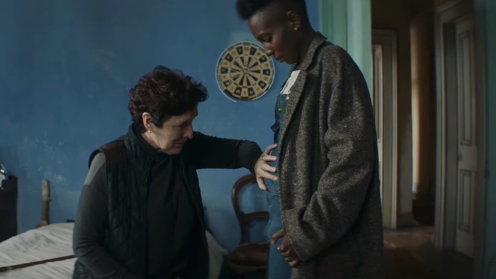 I love Fiona Shaw, but if she started touching my baby belly like that I’d be creeped out too.